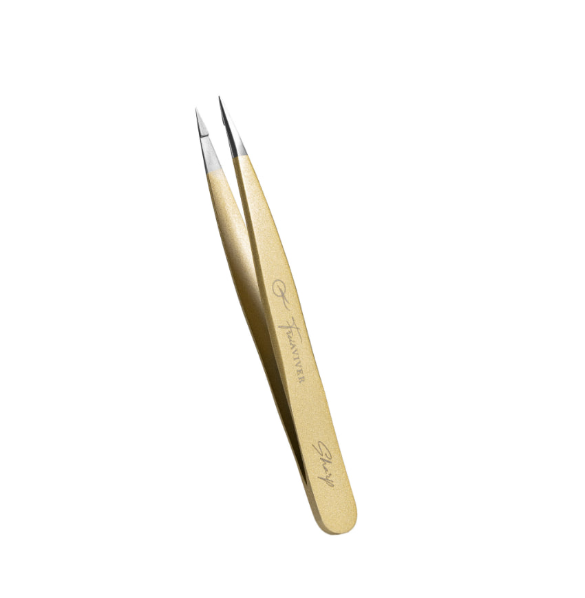 FreiAVIVER, Точечный пинцет для бровей Sharp, золото
