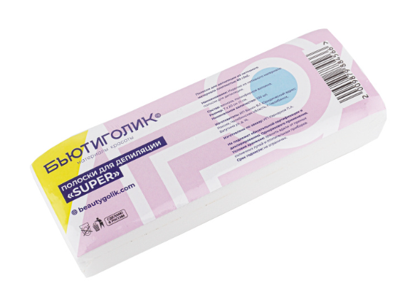 БЬЮТИГОЛИК, Полоски для депиляции "SUPER", 100 шт