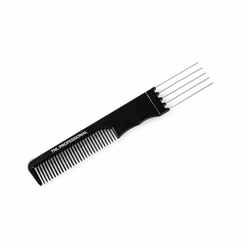 TNL, Расческа карбоновая с металлической "вилкой" - 1220