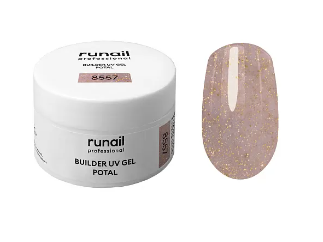 RUNAIL, Моделирующий УФ-гель c поталью BUILDER UV GEL POTAL, 15 г №8557