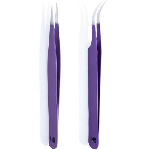 Lovely, Пинцет для наращивания ресниц Lavender Line прямой