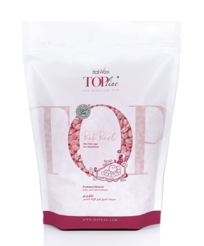 ItalWax Top Line, Воск горячий (пленочный) "Pink Pearl" (розовый жемчуг), гранулы, 750 гр