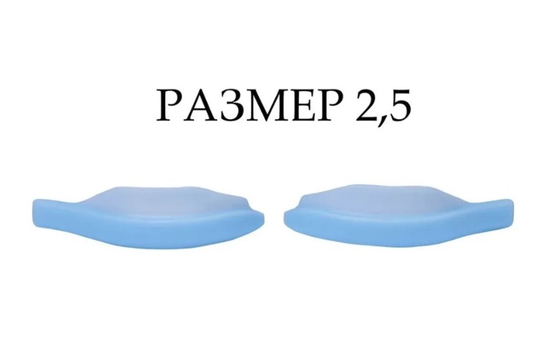 KATYA VINOG, Мягкие валики для верхних ресниц Размер 2,5 (НЕЖНО-ГОЛУБЫЕ) одна пара