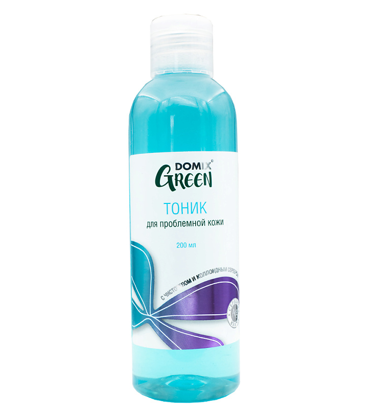 DOMIX GREEN, Тоник для проблемной кожи с чистотелом, д-пантенолом и серебром, 200 мл 