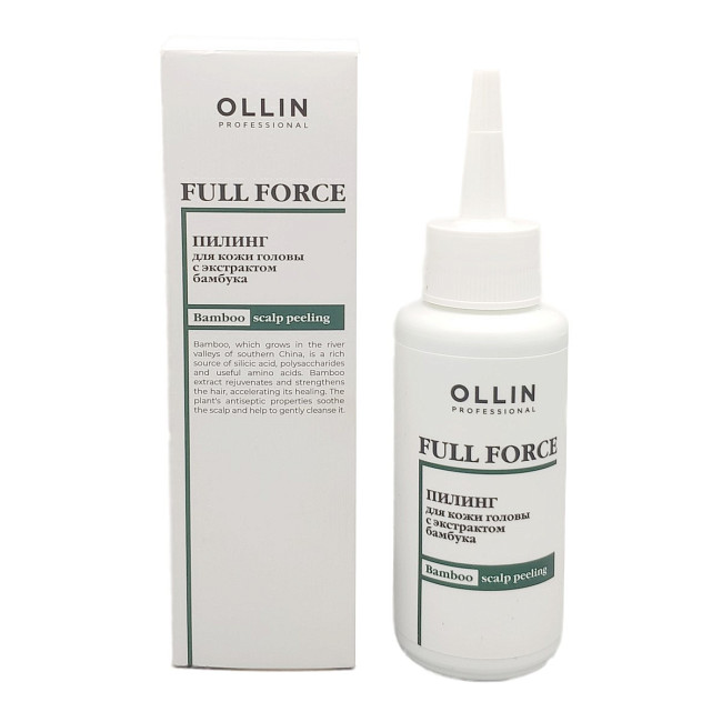 OLLIN, FULL FORCE, Пилинг для кожи головы с экстрактом бамбука, 80мл