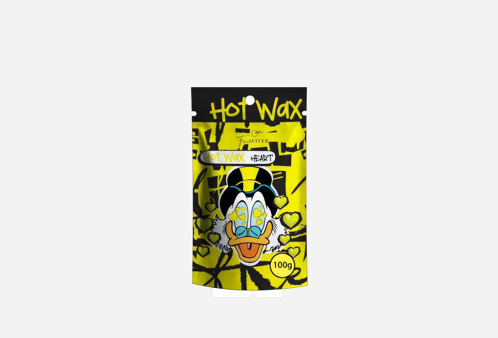 FreiAVIVER, Воск для депиляции бровей и лица Hot Wax "Hearts" Желтый, 100 гр Ч/З