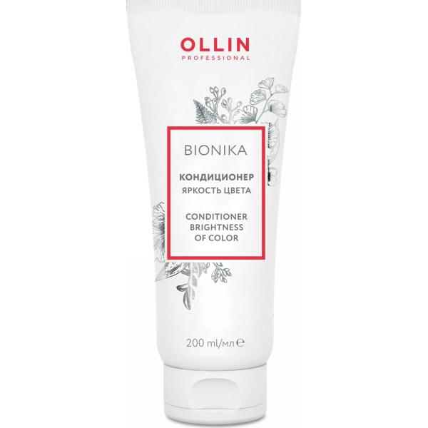 OLLIN BIONIKA, Кондиционер для окрашенных волос "Яркость цвета", 200 мл 