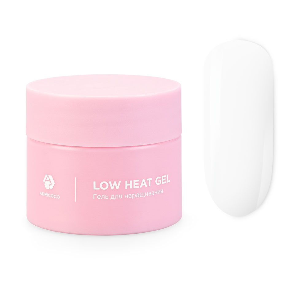 ADRICOCO, Низкотемпературный однофазный гель Low heat прозрачный, 15 мл