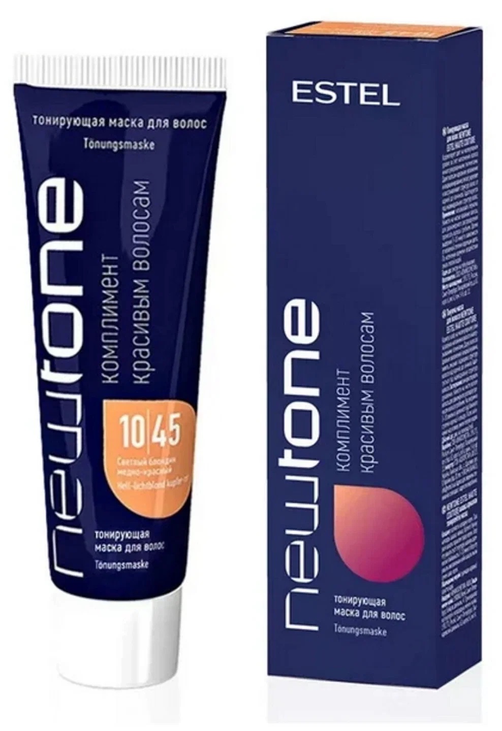 ESTEL NEWTONEТ, Тонирующая маска для волос 10/45 Светлый блондин медно-красный арт.NTB10/45, 60 мл