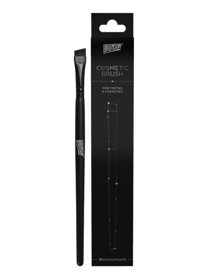 BRONSUN, Кисть косметическая скошенная классическая арт.BRT-0002 1 шт.