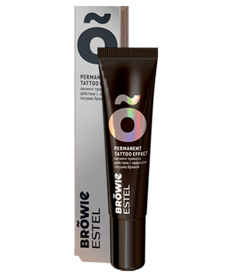 ESTEL BROWIE, Пигмент прямого действия с эффектом татуажа бровей тон КОРИЧНЕВЫЙ, 15 мл
