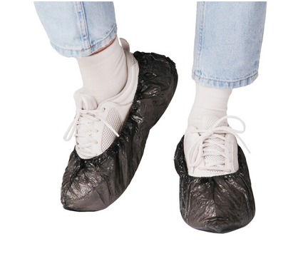 Elegreen, Бахилы медицинские одноразовые из ПНД-арт.ПНД-8/1р ЭГЦЧ-26/50 Черные 2,6 г, 50 пар