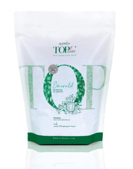 ItalWax Top Line, Воск горячий (пленочный) "Emerald" (Изумруд), гранулы, 750 гр