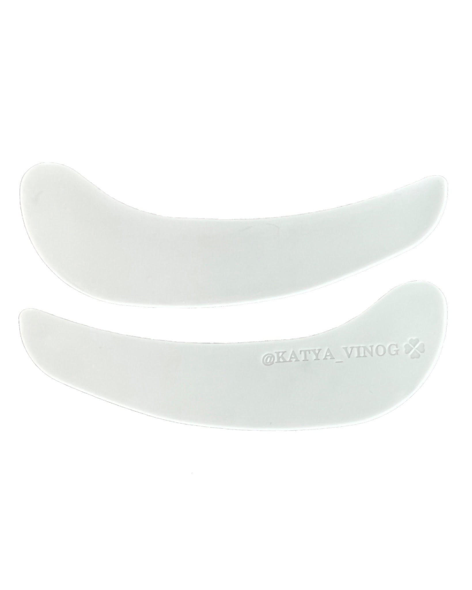 KATYA VINOG, Силиконовые патчи для наращивания ресниц Белые, 1 пара