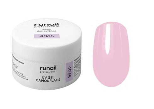 RUNAIL, Камуфлирующий УФ-гель (цвет: Лавандовый туман), 15 г №4065