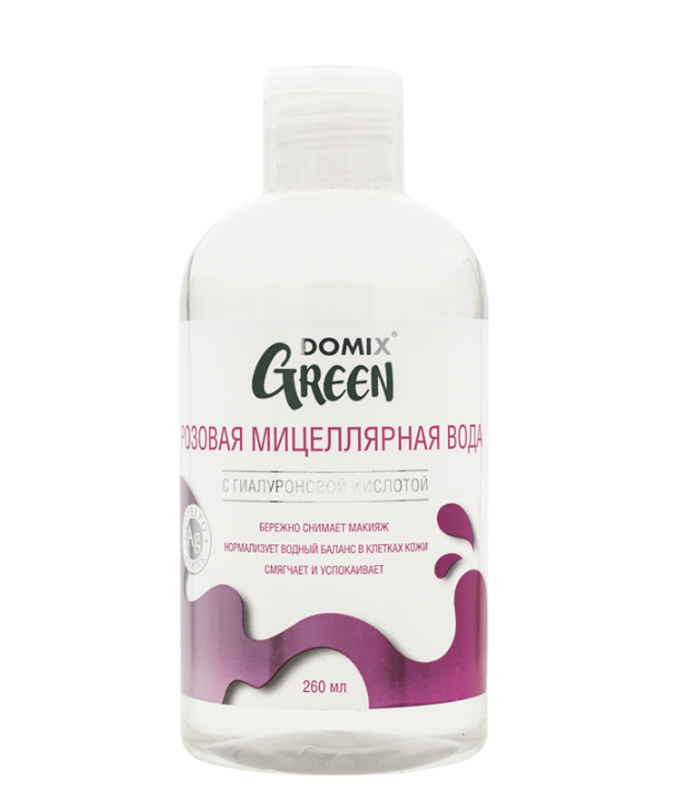 DOMIX GREEN, Розовая мицеллярная вода, 260 мл