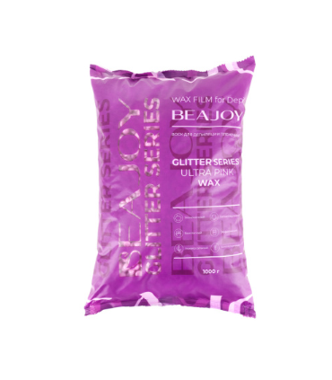 Beajoy, Воск пленочный "Glitter Ultra Pink", гранулы, 1000 гр