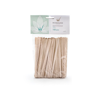 ItalWax, Шпатель деревянный малый, 100 шт