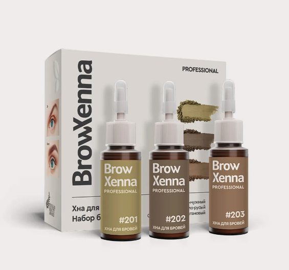 BrowXenna, Хна для бровей, набор БЛОНД