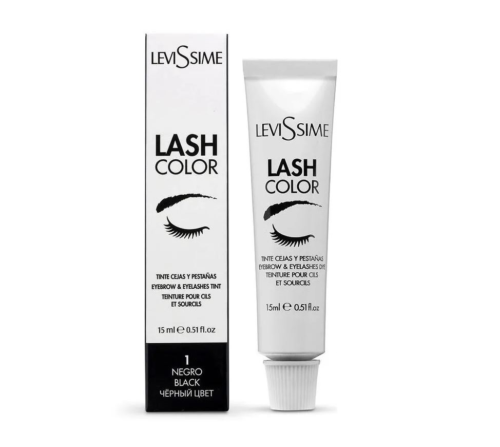 Levissime, LASH COLOR EYEBROWS, Краска для бровей и ресниц графит № 1-1, 15 мл Ч/З