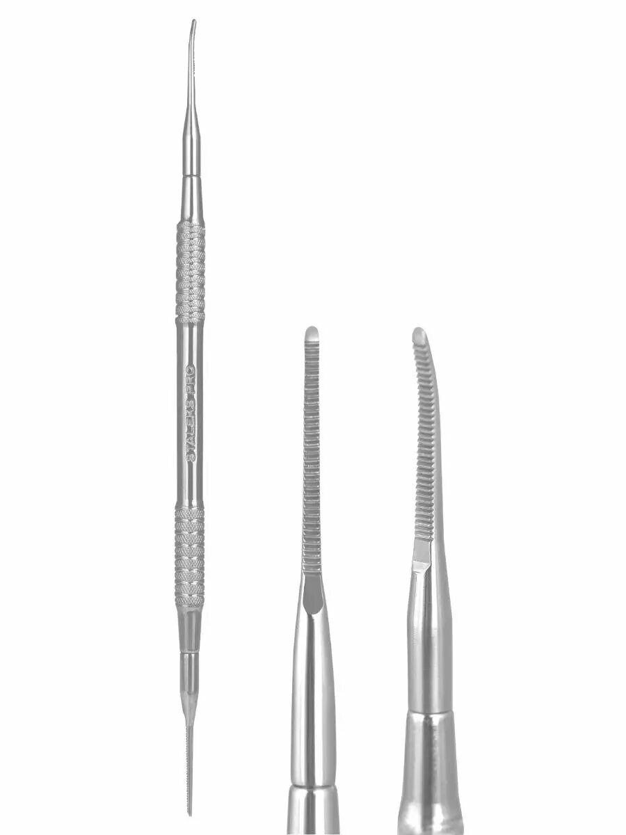 STALEKS EXPERT, Лопатка педикюрная TYPE (пилка тонкая прямая+пилка тонкая прямая с заг.конц),PE-60/4