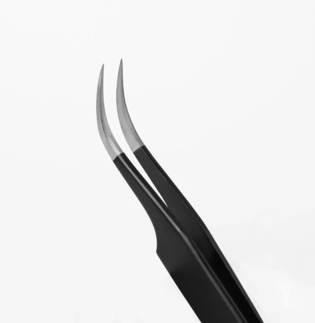Rili, Пинцет для наращивания ресниц  Black Line, тип Изогнутый