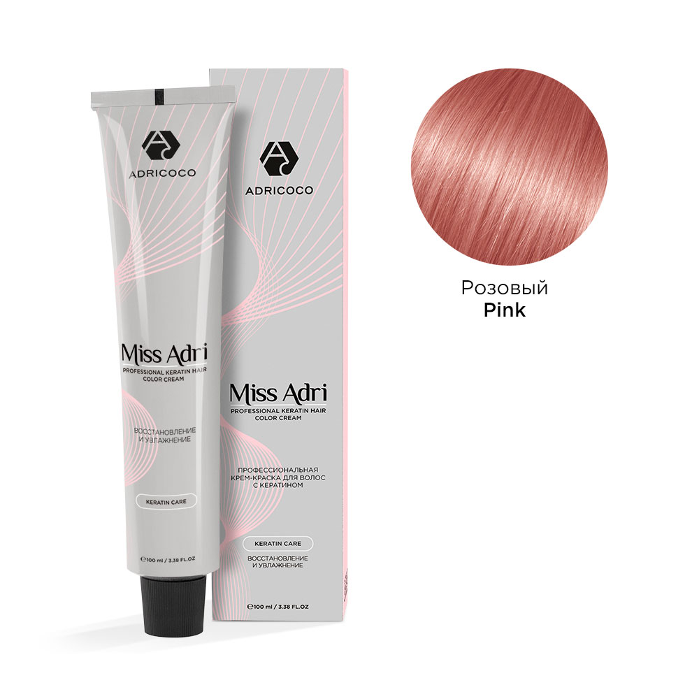 ADRICOCO Miss Adri, Крем-краска для волос корректор - Pink Розовый 100 мл