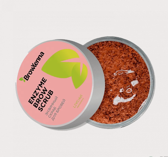BrowXenna, Энзимный скраб для бровей, 50гр