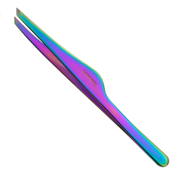 Solinberg, Пинцет для бровей арт.G808з (ручная заточка), радужный 1шт