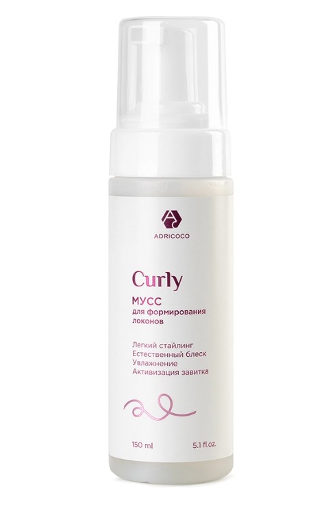 ADRICOCO CURLY, Мусс для формирования локонов, увлажняющий, 150 мл