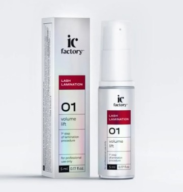 IC FACTORY, Состав #1 для ламинирования ресниц VOLUME LIFT, 5 мл
