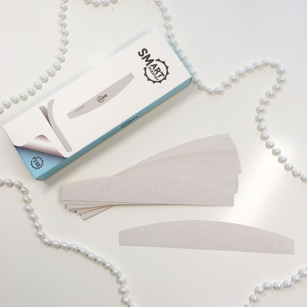 SMART master, Файлы ЛОДОЧКА L Premium БЕЛЫЕ, абразивность Р240, 25 шт