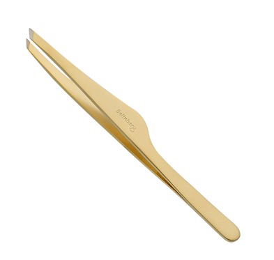 Solinberg, Пинцет для бровей арт.G805з (ручная заточка), золото  1шт