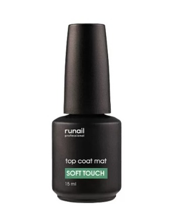 RUNAIL, Топ матовый для гель-лака Top Coat Soft Touch (без липкого слоя), 15 мл 