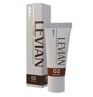 Levian, Краска для ресниц и бровей, цвет Brown #02, 15мл