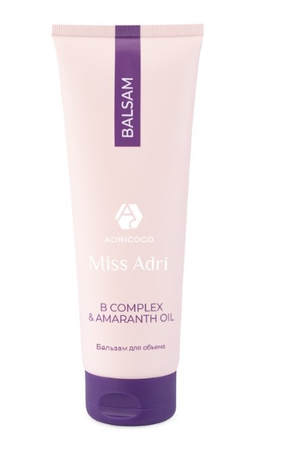 ADRICOCO Miss Adri B complex & amaranth oil, Бальзам для объема волос, 250 мл