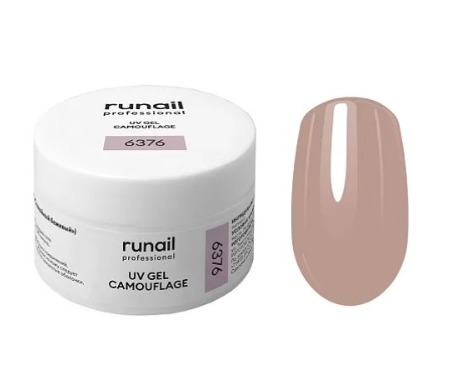 RUNAIL, Камуфлирующий УФ-гель (цвет: Спокойный бежевый), 15 г №6376
