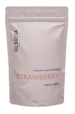 Elseda Professional, Скраб сахарный для тела КЛУБНИКА, 200 гр