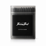 SHIK, Палочки ватные косметические черные, Cotton Swabs 100шт