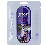 JIGOTT, Тканевая маска для лица КОЛЛАГЕН COLLAGEN Real Ampoule Mask, 27 мл, арт.280160