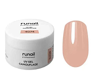 RUNAIL, Камуфлирующий УФ-гель (цвет: Персиковый нюд), 15 г №4074 Ч/З
