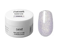 RUNAIL, Моделирующий УФ-гель c шиммером BUILDER UV GEL AURORA SHINE, 15 г №9824