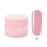 ADRICOCO, Низкотемпературный однофазный цветной гель Low heat №02 нежно-розовый, 15 мл