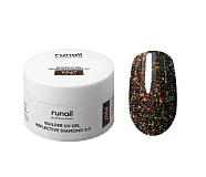 RUNAIL, Моделирующий УФ-гель cветоотражающий  BUILDER UV GEL PERFECTIV DIAMOND 3.0, 15 г №9967