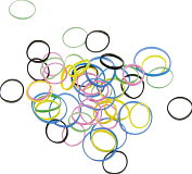 DEWAL, DBR20 Резинки для волос Beauty силикон, цветные, mix mini (50шт)