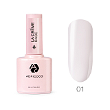 ADRICOCO, Камуфлирующая база, La creme base №01 - молочный белый, 10 мл