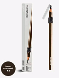 BrowXenna, Карандаш самозатачивающийся для бровей с натяжителем нити, 02 Dark brown Ч/З
