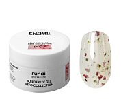 RUNAIL, Моделирующий УФ-гель c сухоцветами BUILDER UV GEL HERB COLLECTION, 15 г №9977