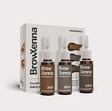 BrowXenna, Хна для бровей, набор ШАТЕН