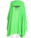 DEWAL, AA02BS GREEN Пеньюар для стрижки BARBER STYLE NEO, полиэстер, полоска 140х158 см, на крючках